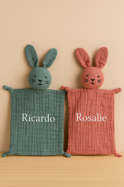 Doudou Lapin Doux et Personnalisé