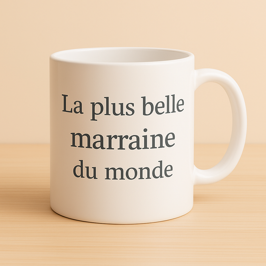 Tasse “La plus belle marraine du monde”