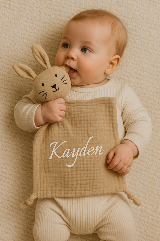 Doudou Lapin Doux et Personnalisé