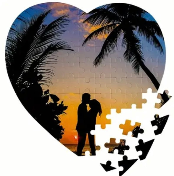 Puzzle personnalisé en forme de cœur - Un cadeau unique et sentimental